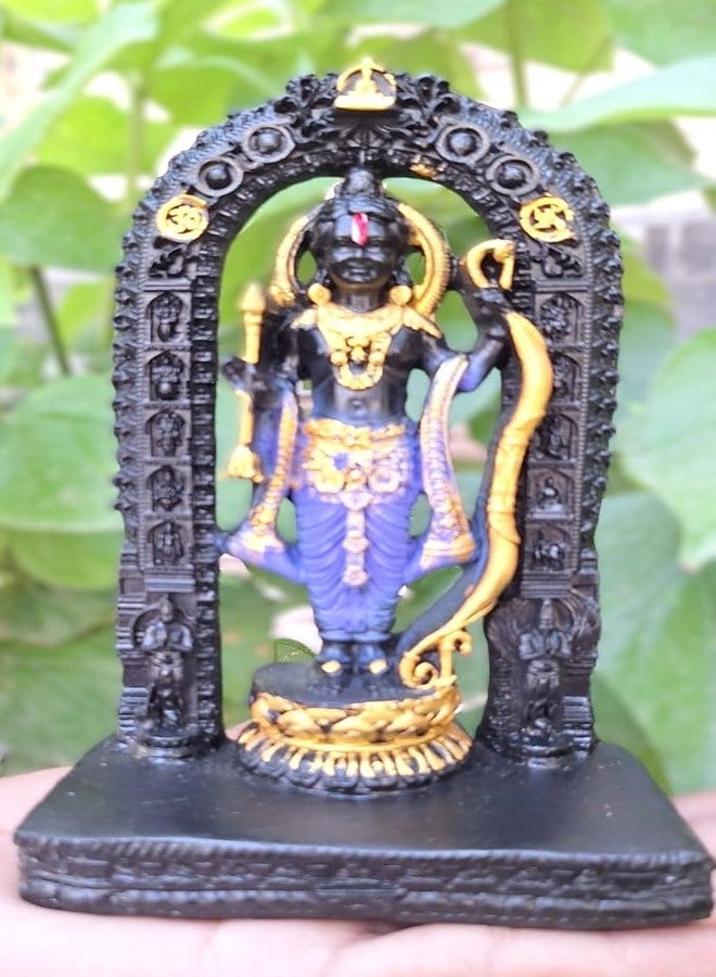 A & S VENTURES Polyresin Ram Lalla Idol Statue,Ram Lalla Murti Ram Mandir ayodhya,Gift Item,Pooja Room,Home and Office Decor Item.Size-7 inch (Black Colour) - Image 2